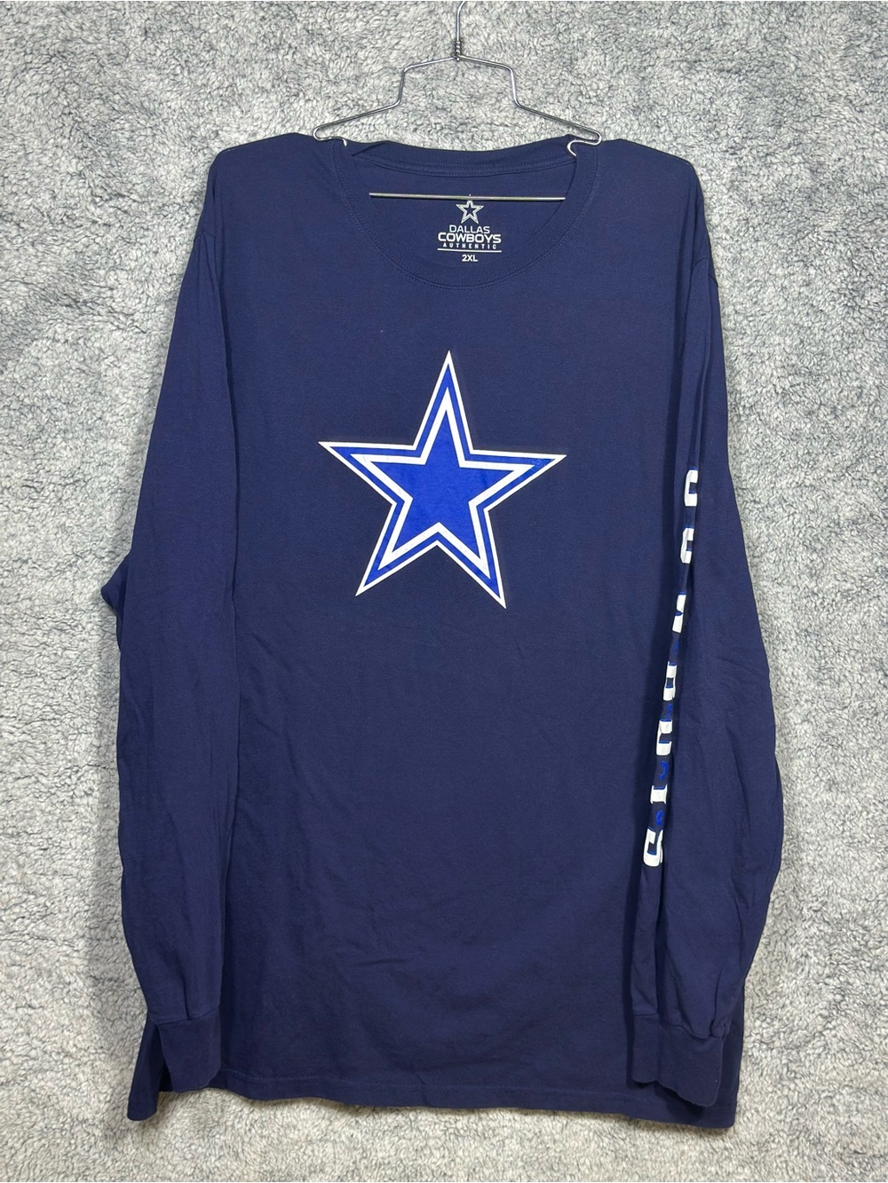 Dallas Cowboys Long Sleeve Shirt 2XL Navy Blue Star Logo NFL